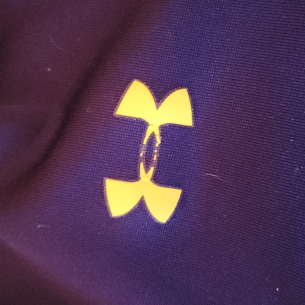Under Armour Kids' Blue and Yellow Zippered Jacket With Hood Size Youth Large - Picture 3 of 11